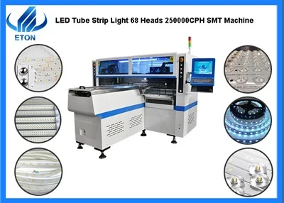 شريط ضوء أنبوبي LED 68 رأس آلة SMT 250000CPH